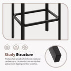 24 tabourets de bar avec revêtement en cuir PU de 5 cm d'épaisseur pour îlot de cuisine, comptoir de bar
