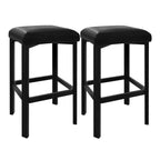24 tabourets de bar avec revêtement en cuir PU de 5 cm d'épaisseur pour îlot de cuisine, comptoir de bar