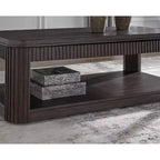 Table basse relevable Signature Design by Ashley Carlibrie, marron, contemporaine avec étagère et roulettes
