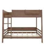 Bellemave Lit Superposé Queen sur Queen avec Rangement Étagère, Lit Superposé Détachable avec Échelle et Barrières de Sécurité, Aucun Sommier Tapissier Requis