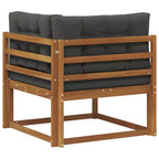 vidaXL Canapé d'angle d'extérieur Bois d'acacia massif Naturel