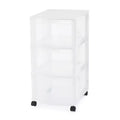 Gracious Living Classic 3 Drawer Organizer Plastic Storage Cart w/ Wheels