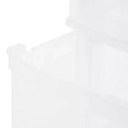 Chariot de rangement classique Gracious Living à 3 tiroirs en plastique avec roulettes