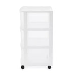 Chariot de rangement classique Gracious Living à 3 tiroirs en plastique avec roulettes