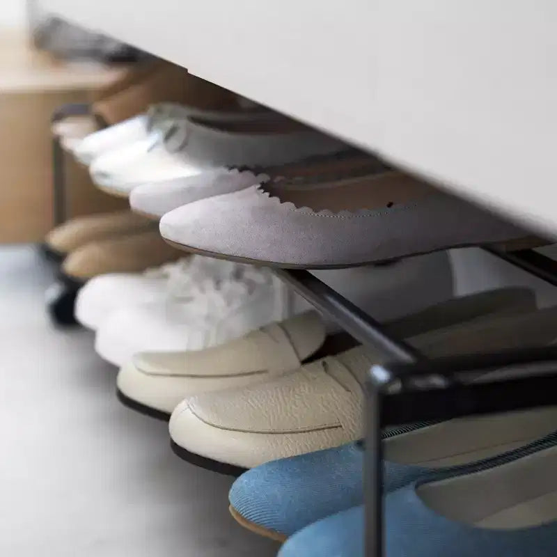 Range-chaussures roulant à deux niveaux Yamazaki Home (8 paires) – Acier