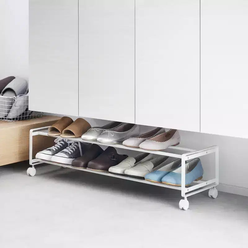 Range-chaussures roulant à deux niveaux Yamazaki Home (8 paires) – Acier