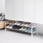 Range-chaussures roulant à deux niveaux Yamazaki Home (8 paires) – Acier