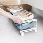 Range-chaussures roulant à deux niveaux Yamazaki Home (8 paires) – Acier