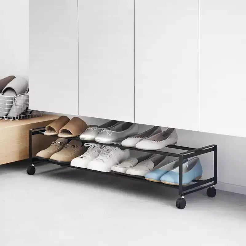 Range-chaussures roulant à deux niveaux Yamazaki Home (8 paires) – Acier