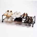 Yamazaki Home Two-Tier Rolling Shoe Rack (8 H) - Steel