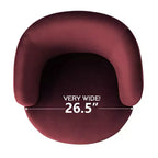 Fauteuil d'appoint pivotant moderne en velours, Fauteuil barillet rembourré avec rotation à 360°, Fauteuil de salon pour le séjour et le coin lecture - Panipeachy