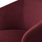 Fauteuil d'appoint pivotant moderne en velours, Fauteuil barillet rembourré avec rotation à 360°, Fauteuil de salon pour le séjour et le coin lecture - Panipeachy