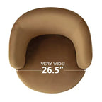 Fauteuil d'appoint pivotant moderne en velours, Fauteuil barillet rembourré avec rotation à 360°, Fauteuil de salon pour le séjour et le coin lecture - Panipeachy