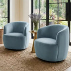 Fauteuil d'appoint pivotant moderne en velours, Fauteuil barillet rembourré avec rotation à 360°, Fauteuil de salon pour le séjour et le coin lecture - Panipeachy
