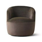 Fauteuil d'appoint pivotant moderne en velours, Fauteuil barillet rembourré avec rotation à 360°, Fauteuil de salon pour le séjour et le coin lecture - Panipeachy
