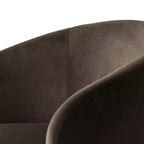 Fauteuil d'appoint pivotant moderne en velours, Fauteuil barillet rembourré avec rotation à 360°, Fauteuil de salon pour le séjour et le coin lecture - Panipeachy