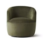 Fauteuil d'appoint pivotant moderne en velours, Fauteuil barillet rembourré avec rotation à 360°, Fauteuil de salon pour le séjour et le coin lecture - Panipeachy