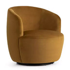Fauteuil d'appoint pivotant moderne en velours, Fauteuil barillet rembourré avec rotation à 360°, Fauteuil de salon pour le séjour et le coin lecture - Panipeachy