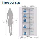 Étagère d'angle haute de 182,4 cm, grande bibliothèque à 5 niveaux en forme de L avec kit anti-basculement, rangement peu encombrant pour la maison et le bureau