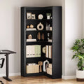 71.8 Tall Corner Bookshelf, 5-Tier L-Shaped Large Bookcase with Anti-Tipping Kit, Space-Saving Storage for Home & Office