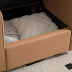 Fauteuil pivotant à 360° avec rangement dissimulé, fauteuil club une place avec oreiller pour salon, chambre, salle de lecture - ModernLuxe