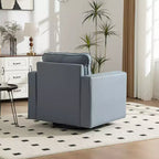 Fauteuil pivotant à 360° avec rangement dissimulé, fauteuil club une place avec oreiller pour salon, chambre, salle de lecture - ModernLuxe