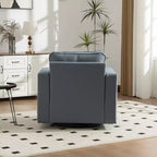 Fauteuil pivotant à 360° avec rangement dissimulé, fauteuil club une place avec oreiller pour salon, chambre, salle de lecture - ModernLuxe