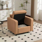 Fauteuil pivotant à 360° avec rangement dissimulé, fauteuil club une place avec oreiller pour salon, chambre, salle de lecture - ModernLuxe