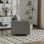 Fauteuil pivotant à 360° avec rangement dissimulé, fauteuil club une place avec oreiller pour salon, chambre, salle de lecture - ModernLuxe