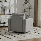 Fauteuil pivotant à 360° avec rangement dissimulé, fauteuil club une place avec oreiller pour salon, chambre, salle de lecture - ModernLuxe