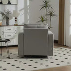Fauteuil pivotant à 360° avec rangement dissimulé, fauteuil club une place avec oreiller pour salon, chambre, salle de lecture - ModernLuxe