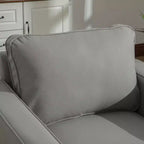 Fauteuil pivotant à 360° avec rangement dissimulé, fauteuil club une place avec oreiller pour salon, chambre, salle de lecture - ModernLuxe