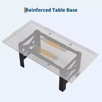 Table de salle à manger de ferme de 71 po pour 6 à 8 personnes, grande table de cuisine rectangulaire en bois avec base robuste et pieds triangulaires pour la maison et le bureau