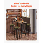 Table de pub hauteur bar 39x16x35,5, Table de cocktail ou de salle à manger moderne avec cadre en métal et plateau en bois industriel