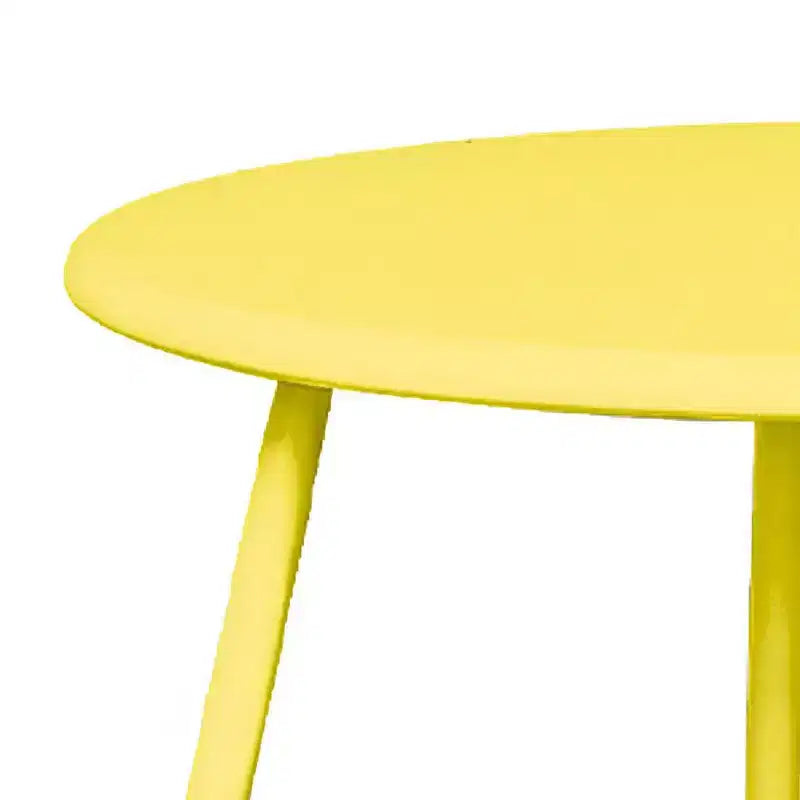 Laukingdom Table d'appoint ronde en métal de 18 pouces, table d'appoint d'extérieur résistante aux intempéries pour patio, balcon, jardin