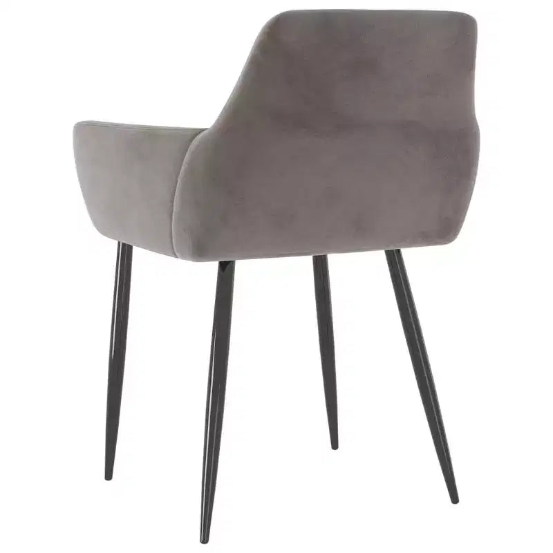vidaXL Lot de 2 chaises de salle à manger Velours (100 % polyester) gris clair, métal