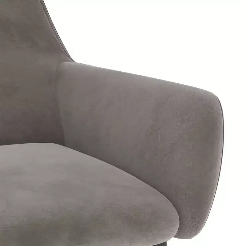vidaXL Lot de 2 chaises de salle à manger Velours (100 % polyester) gris clair, métal
