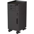 34.3 Narrow Rolling Tool Cabinet, Garage Storage with Lockable Door and 2 Drawers, Slim Metal Organizer