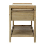39-Inch Upholstered Storage Bench with 2 Drawers and Shoe Rack