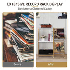 Meuble vinyle à 3 niveaux pour platine – 69,8 x 29,9 x 82,5 cm