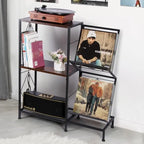 Meuble vinyle à 3 niveaux pour platine – 69,8 x 29,9 x 82,5 cm