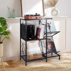 Meuble vinyle à 3 niveaux pour platine – 69,8 x 29,9 x 82,5 cm