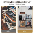 Meuble vinyle à 3 niveaux pour platine – 69,8 x 29,9 x 82,5 cm