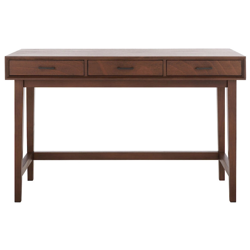 Delsie Mid-Century 3-Drawer Desk