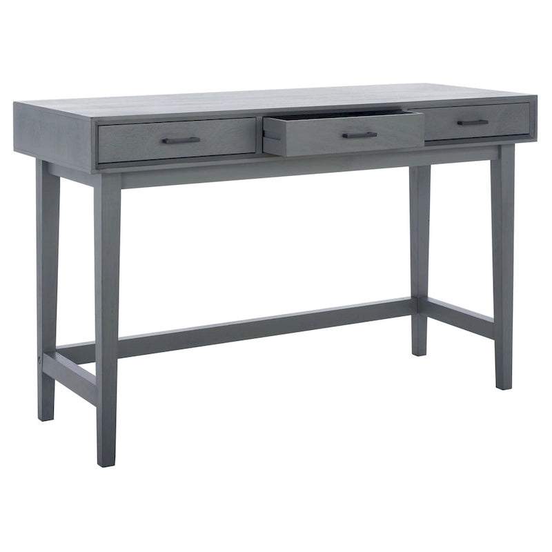 Delsie Mid-Century 3-Drawer Desk
