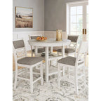 Counter Height Dining Table and Bar Stool Set (Set of 5)