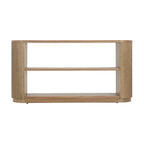 Console Table with Open Shelves and Fluted Wood Veneer