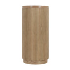 Console Table with Open Shelves and Fluted Wood Veneer