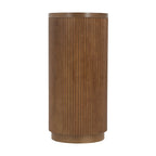 Console Table with Open Shelves and Fluted Wood Veneer