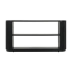 Console Table with Open Shelves and Fluted Wood Veneer